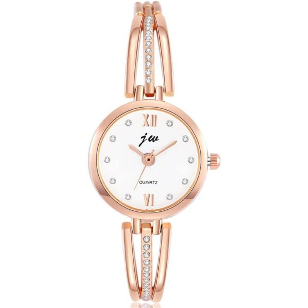Women's Bangle Watch, Ultra Slim Rhinestones Wrist Watch, Analog Quartz